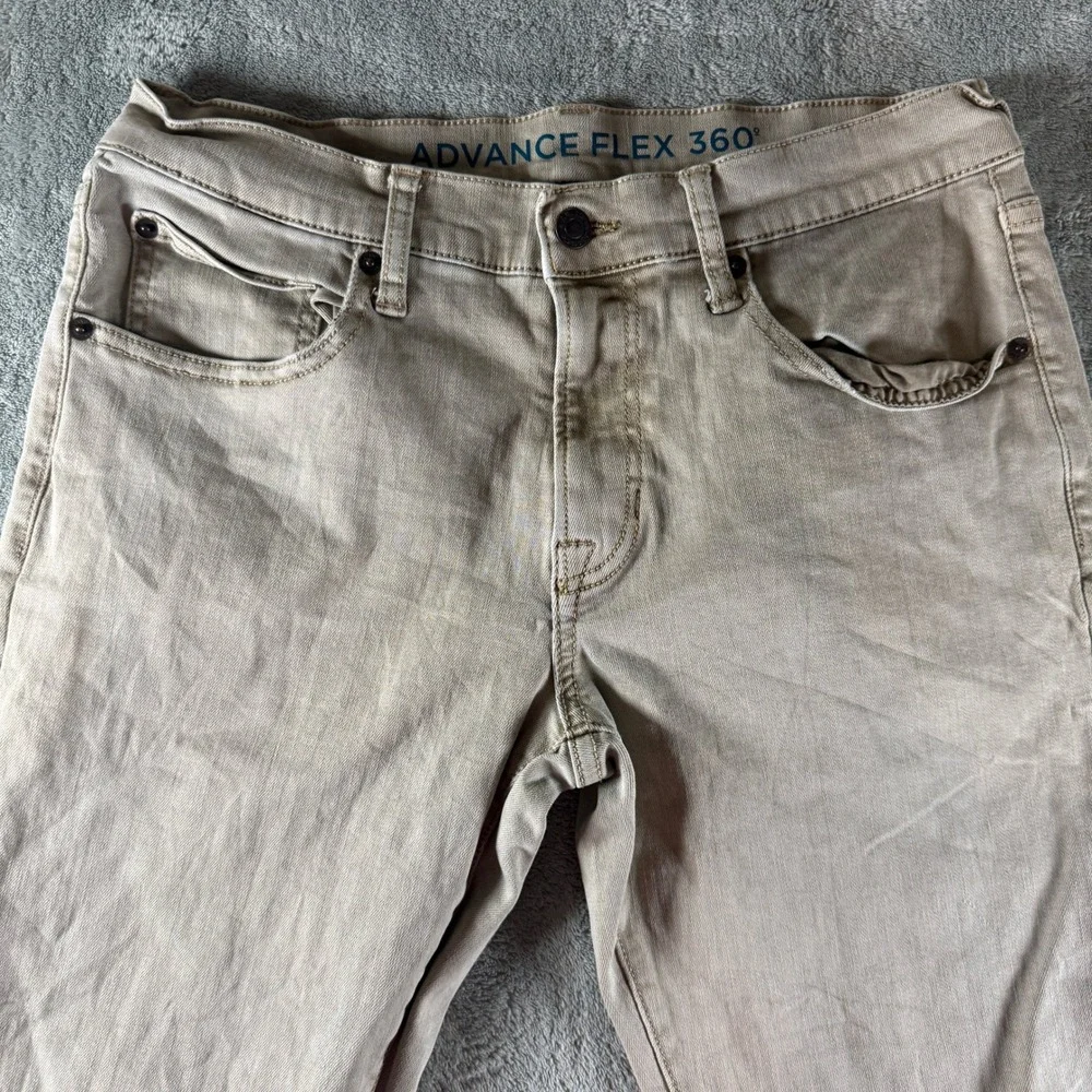 Arizona Jean Co Mens Slim Fit Advance Flex 360 Khaki Tan Pants 32x30 0175